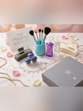 Mystery Giveaway! Perfume, brush set, necklaces, earrings, claw clips, lip care!
